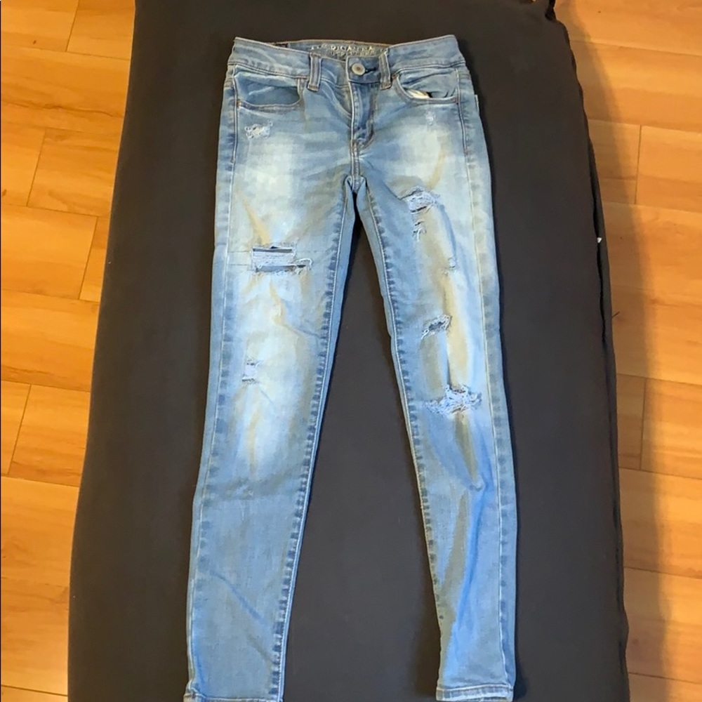 Light wash jeans